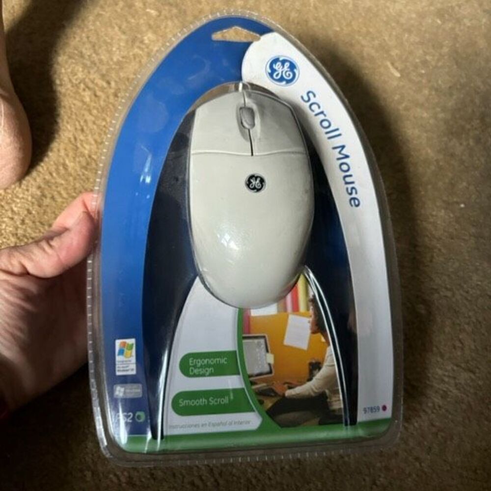 General Electric GE Scroll Mouse 97859 PS2 Windows XP Vista *New*